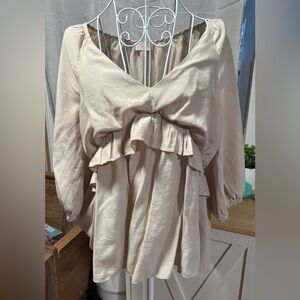 Pink Lily Ruffle Top Size Medium